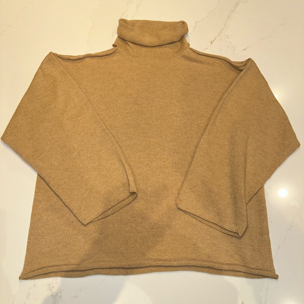 Base Range blended wool turtleneck with exposed shoulder